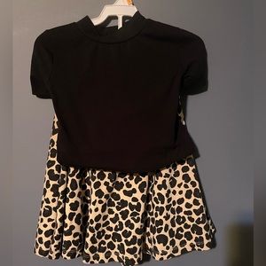 Nordstrom brand skirt youth size medium with black onesie, youth size medium